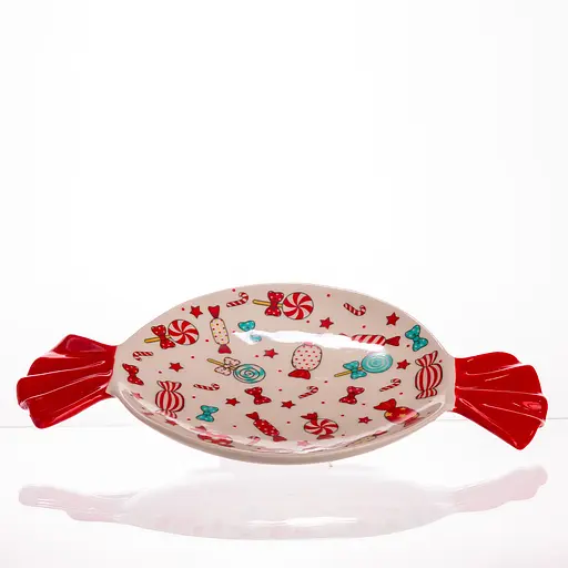 Новогодняя фарфоровая тарелка для десертов Merry Christmas Yiwu CR-1-24 - фото 2