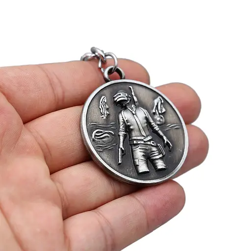 Брелок PlayerUnknown's Battlegrounds PUBG Logo silver.732 - фото 4