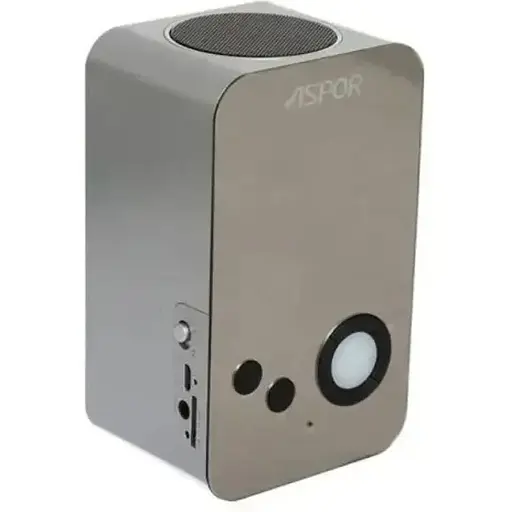 Bluetooth-колонка Aspor портативна з годинником і будильником A658 срібляста - фото 1
