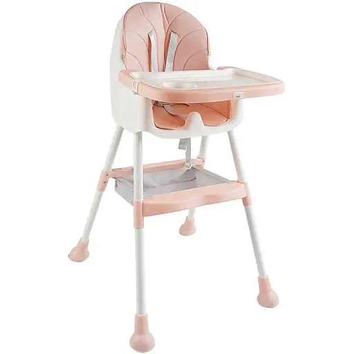 Стульчик для кормления Toti, стальная конструкция, материал ткани PU, съемный столик, корзинка, 4 колеса