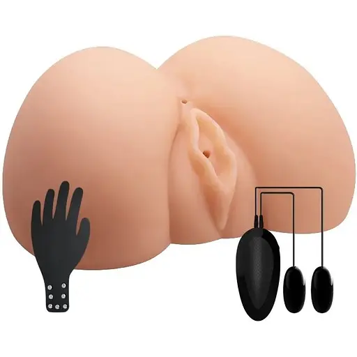 Мастурбатор Вагина и анус с двойной вибрацией Crazy Bull-Judy Vibrating, BM-009095Z-1, Телесный - фото 2