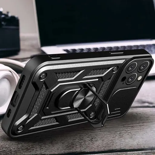 Чехол Ummi Camshield Serge Ring для Apple iPhone 11 Pro Max 6.5 Черный - фото 3