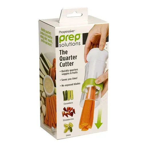 Ручная овощерезка измельчитель для нарезки овощей и фруктов на четвертинки (4 части) The Quarter Cutter, Kitchen Master Салатовый 85689 - фото 10