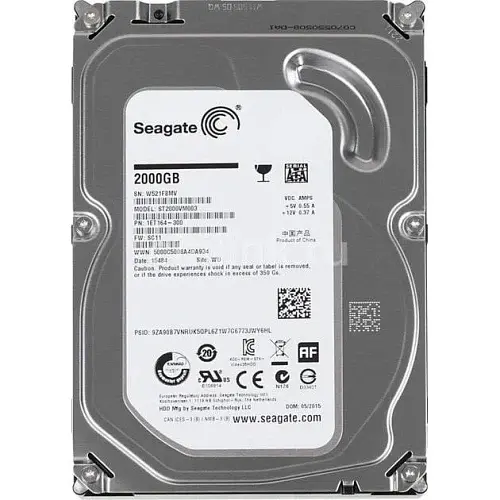 Жесткий диск 3.5" 2Tb Seagate Pipeline HD, SATA3, 64 Мб, 5900 об/мин (ST2000VM003) (Refurbished)
