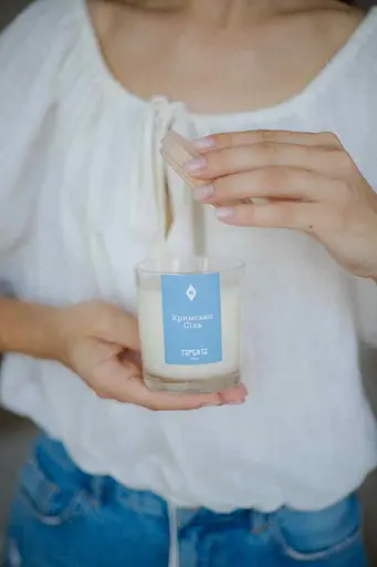 Свічка Кримська сіль 250 мл 30 год Стандартні Соєвий віск  - фото 4