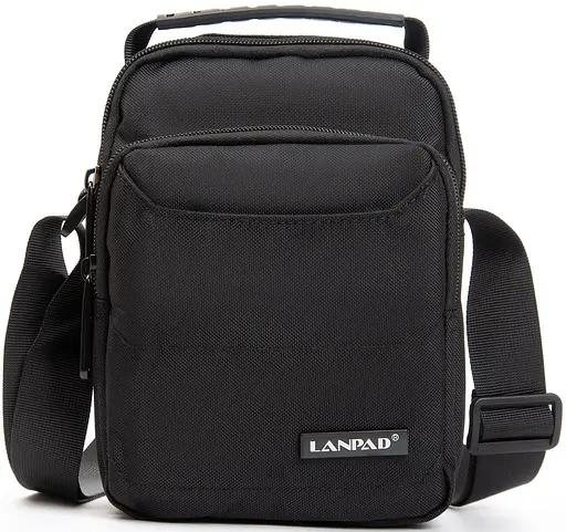 Сумка на плечо мужская черная Lanpad sum0028741 - фото 2