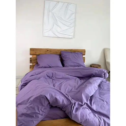 Комплект постільної білизни Євро #Smoky purple димчато-фіолетовий - фото 7