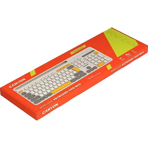 Клавіатура Canyon HKB-W03 EN AAA Wireless Beige (CNS-HKBW03BG) - фото 6