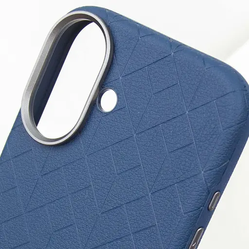 Шкіряний чохол Epik Carved with MagSafe для Apple iPhone 16, 6.1 Blue - фото 6