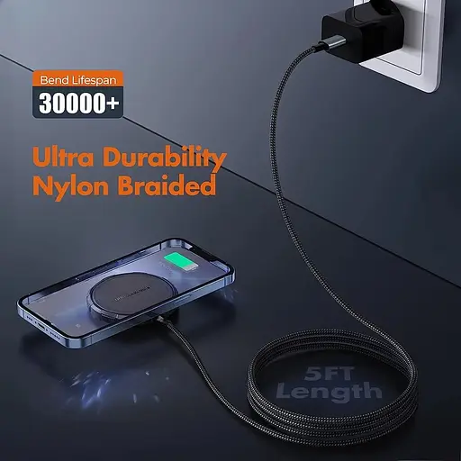 Магнитное беспроводное зарядное устройство UNBREA совместимо с зарядным устройством MagSafe - фото 2