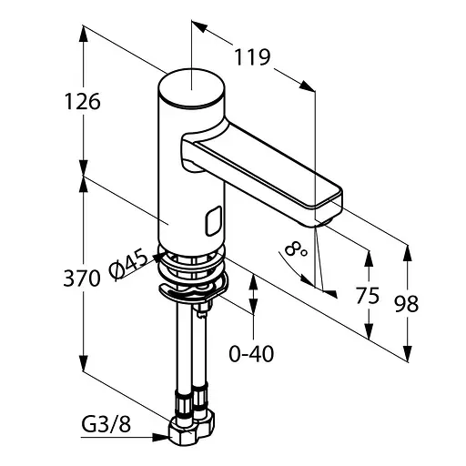 Змішувач для умивальника Kludi Zenta 3820205 - фото 2