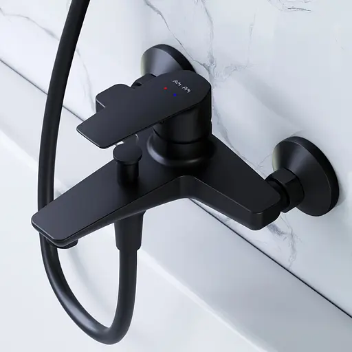 Смеситель для ванны и душа AM.PM Gem черный (F90E10022) - фото 2