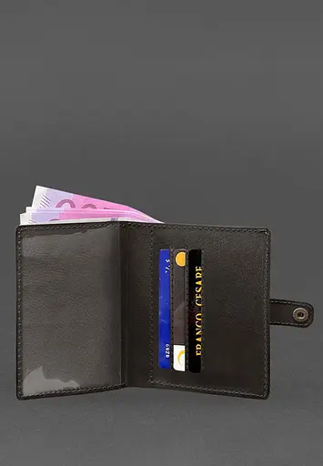 Кожаная обложка-портмоне для удостоверения офицера 11.0 темно-коричневая - фото 5