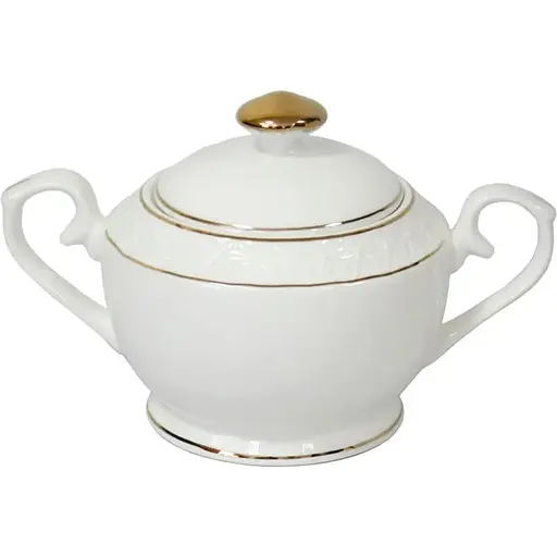 Сахарница Interos Снежная Королева с крышкой фарфоровая 500 мл белая 933511-А