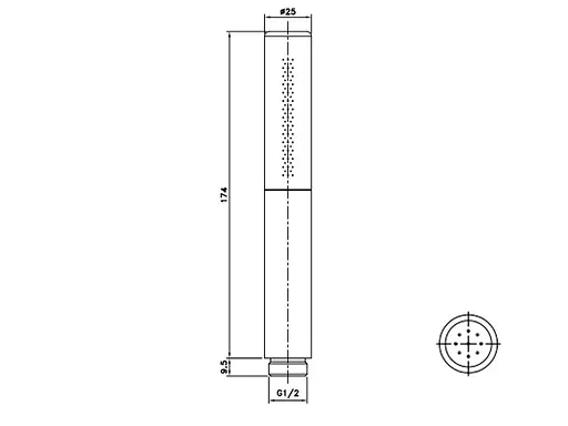 Ручной душ Asignatura Delight 75509800, Хром - фото 2