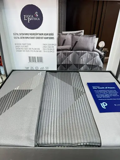 Постільна білизна Lufian Grey Сатин Luoca Patisca pbe0050996 - фото 1
