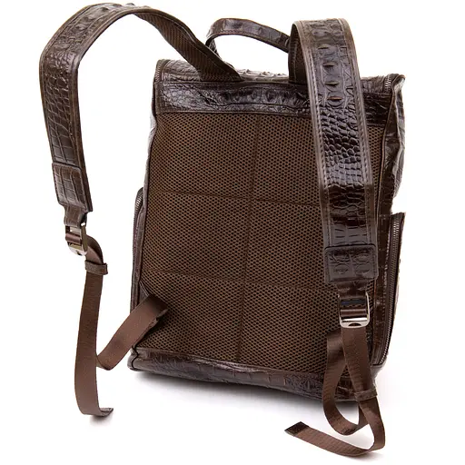 Кожаный рюкзак под рептилию Vintage 30х37,5х9 см sum0013916 - фото 2