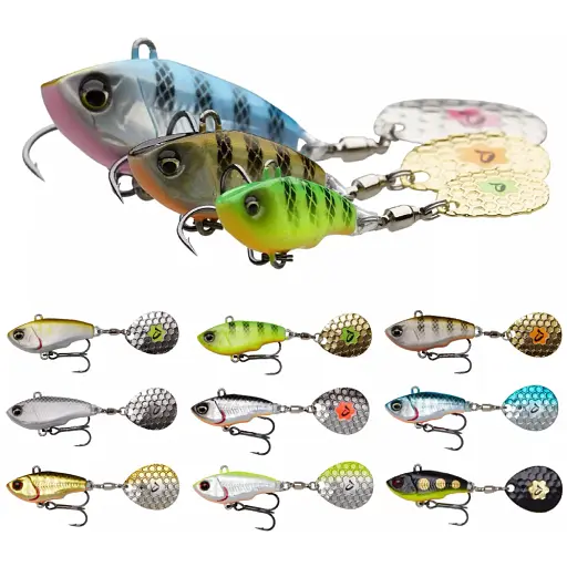 Тейл-спиннер Savage Gear Fat Tail Spin NL 55mm 6.5g Sinking Firetiger - фото 2