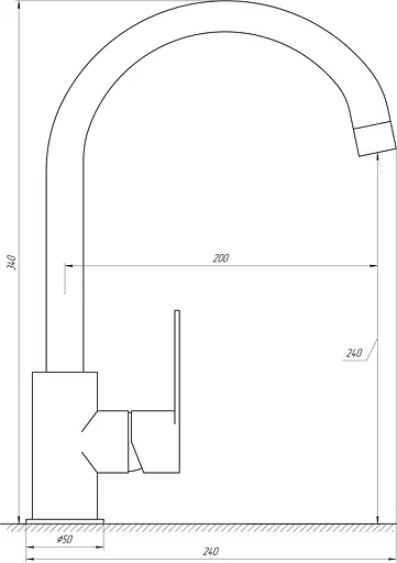 Змішувач для кухні Topaz Barts TB 07403-H36-W Білий - фото 5