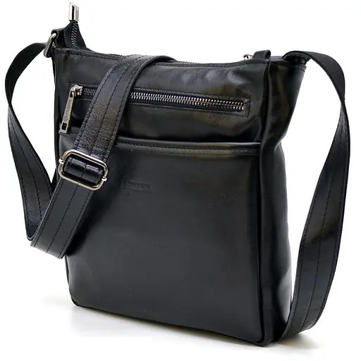 Чоловіча шкіряна сумка через плече TARWA 22х25.5х4 см sum0025877 - фото 1