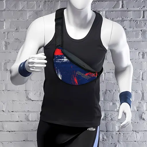 Сумка-бананка мужская/женская Sport 32×16 см с расширителем поясная сумка или сумка через плечо (02898) - фото 2