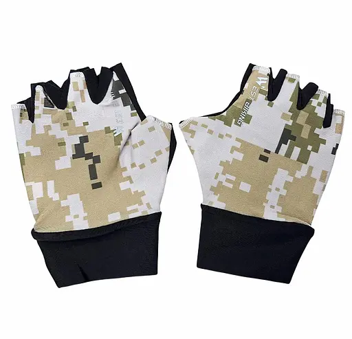 Велорукавиці дитячі West Biking YP0211248 з короткими пальцями S (4-5 р) камуфляж Black-Gray (G0001826) - фото 3