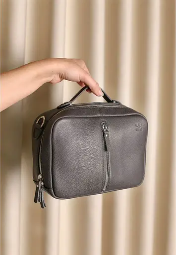 Жіноча шкіряна сумка Avenue графіт флотар - фото 2