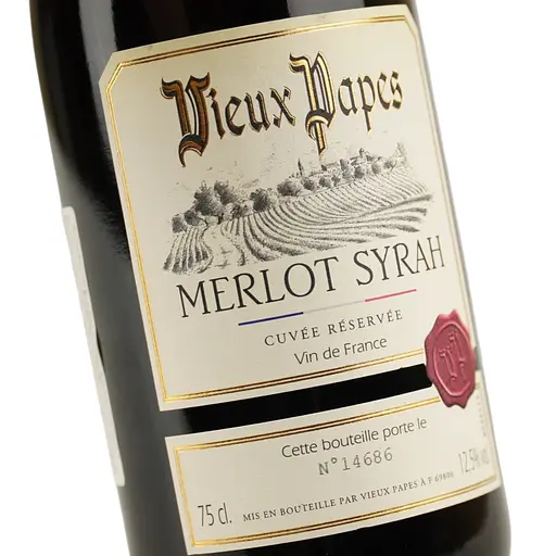 Вино Vieux Papes Merlot Syrah Vin de France червоне сухе 0.75 л - фото 4