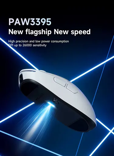 Компьютерная мышь MCHOSE A5 v2 Ultra беспроводная игровая PAW3395, 26000 DPI 2,4G+Bluetooth White  - фото 8