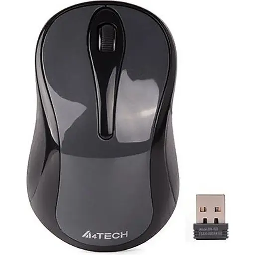 Мышка A4Tech G3-280NS Silent Wireless Glossy Grey (G3-280NS Glossy Grey) - фото 1