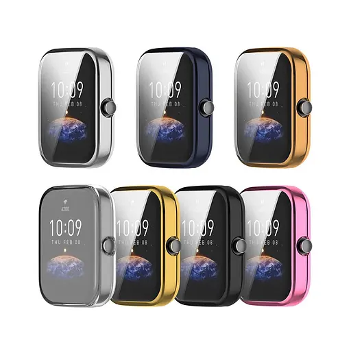 Защитный чехол Tamister для смарт-часов Amazfit Bip 3/3Pro серебристый - фото 6
