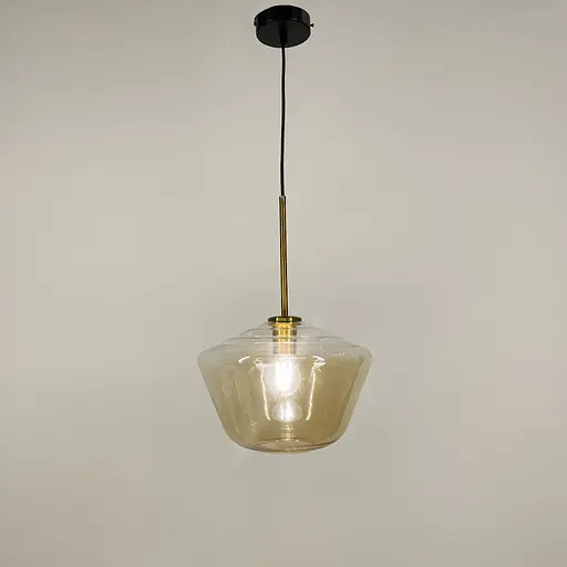 Підвісний світильник з янтарним плафоном 30х20 см | Арт. 0535 A/1 amber | Line F - фото 6