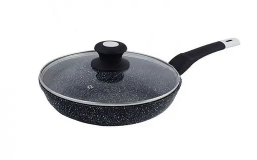 Универсальная сковорода для жарки Edenberg EB-4134 24 см гранитным покрытием с крышкой - фото 1