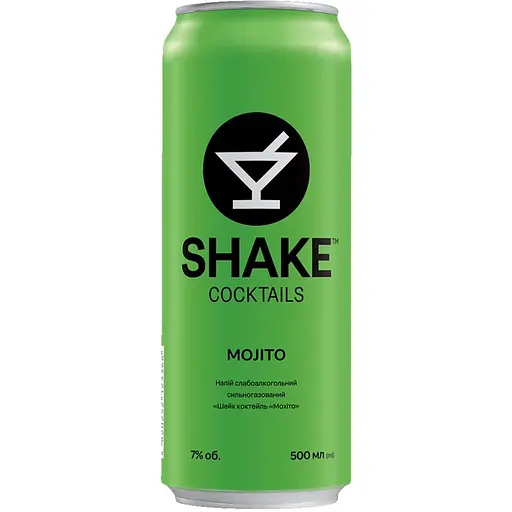 Уцінка. Напій слабоалкогольний Shake Cocktails Mojito 7% 0.5 л