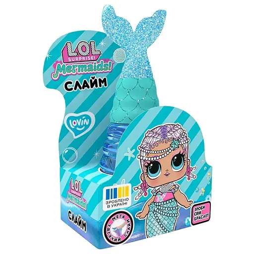 Іграшка-антистрес слайм Русалка Блакитна L.O.L. Surprise! LOL80196 з браслетом