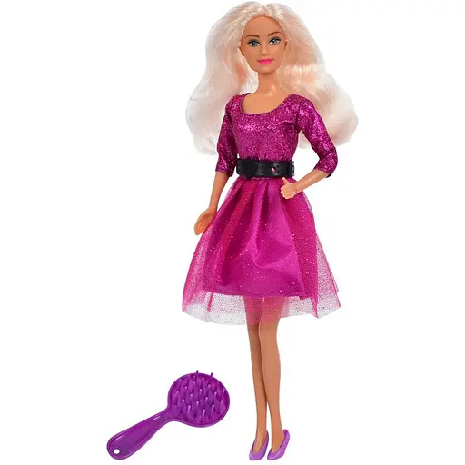 Дитяча лялька Вечірня красуня Defa 8226 Violet гребінець - фото 1