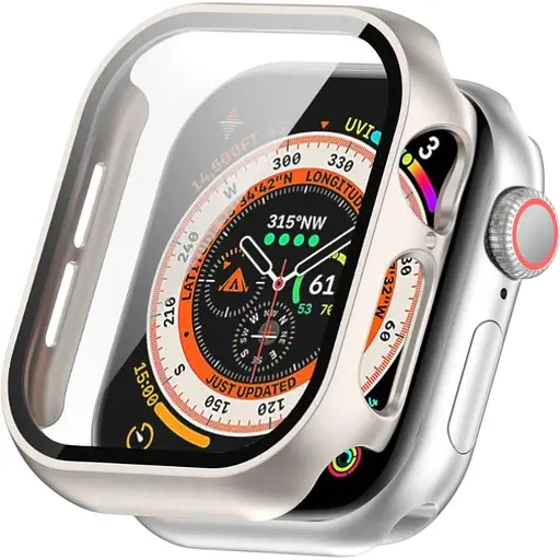 Чохол-накладка DK для Apple Watch 42mm (Series 10) Пластик Soft-Touch Glass Full Cover (starlight)