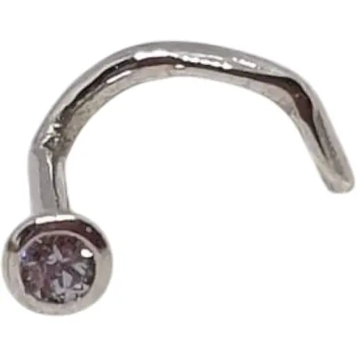 Серебряная серьга-пирсинг в нос Dear. 1024.7С Лаванда