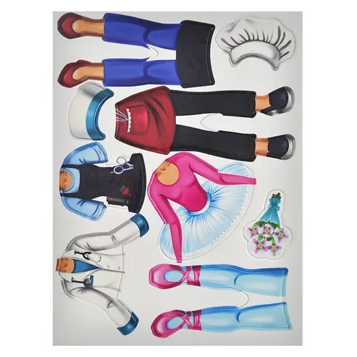 Дитяча магнітна гра "Обери свою професію" Qbee QB600-005, 26 магнітів 9 професій - фото 2