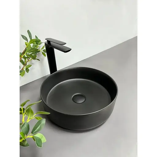 Умивальник VBI Prato black matt накладний VBI-011401, Чорний - фото 1