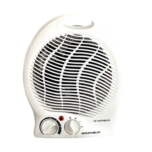 Тепловентилятор Grunhel 2 в 1, с режимом охлаждения, 2000 Вт, Белый