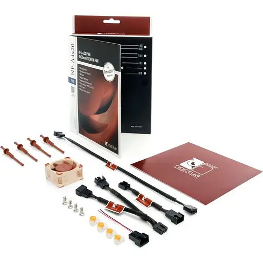 Вентилятор Noctua 40x40x20mm бежевий/коричневий (NF-A4x20 PWM) - фото 3