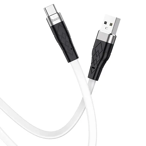 Кабель силіконовий плоский Hoco X53 USB - Type-C білий