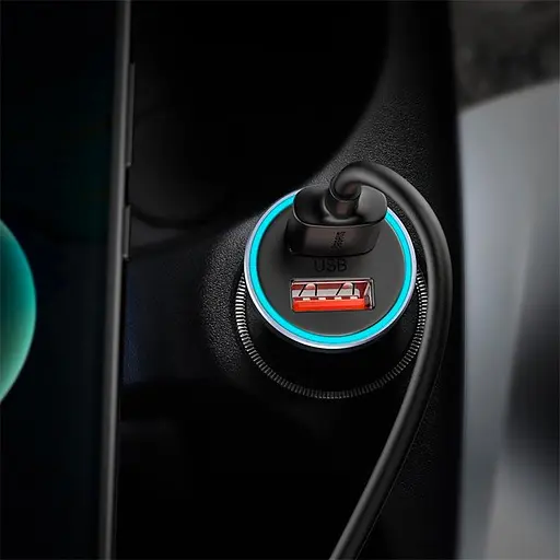 Автомобильное Зарядное устройство 60 w 2 порта юсб Baseus Golden Contactor - фото 4