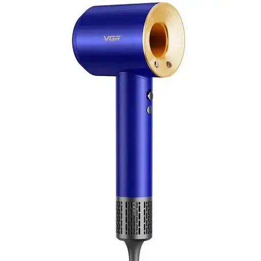 Профессиональный фен VGR V-445 1600 Вт, бесщеточный мотор 110 000 об/мин Синий - фото 1