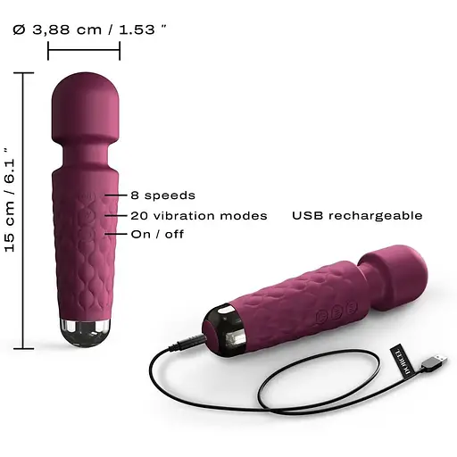 Минивибромассажер Dorcel Wand Mini Wanderful Plum - фото 2