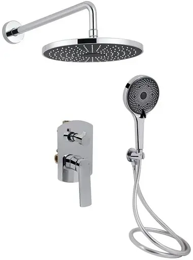 Душова система універсальна Qtap Slavonice Chrome прихованого монтажу QTSLA113CRM45898 - фото 1