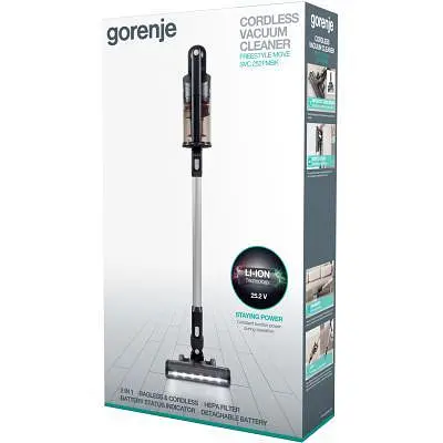 Вертикальний + ручний пилосос (2 в 1) Gorenje SVC252FMBK - фото 5