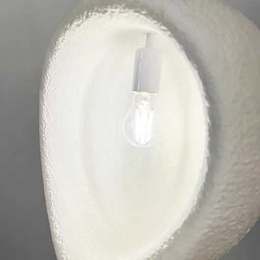 Гіпсовий світильник у білому кольорі Ø40х46 см | Арт. MJ39-330 WT | Line F - фото 3