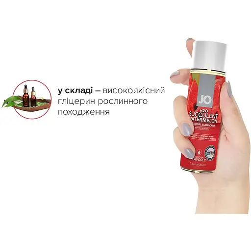 Змазка на водній основі System JO H2O - Watermelon (60 мл) - фото 4